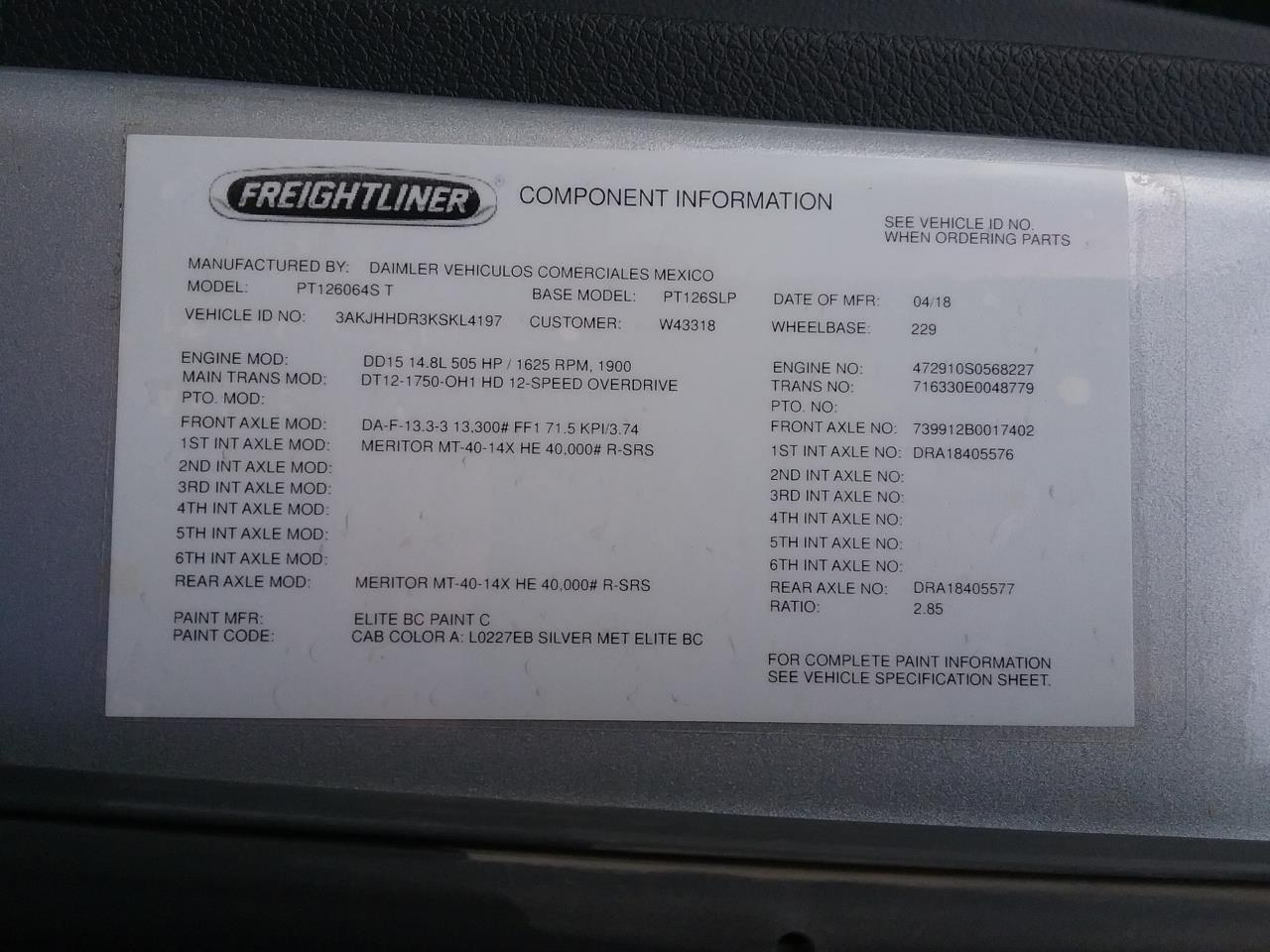 Freightliner Parts Lookup By Vin Number